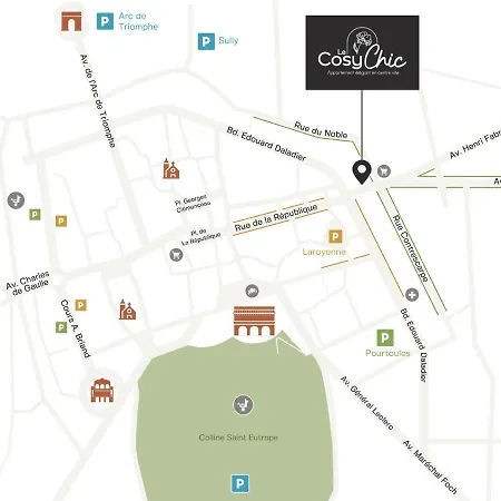Le Cosychic - Elegant En Centre Apartment Orange (Vaucluse)